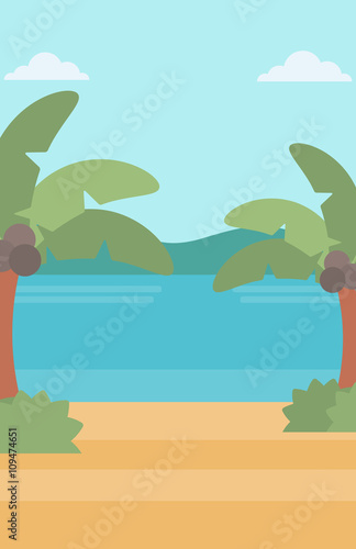 Background of tropical beach and sea.