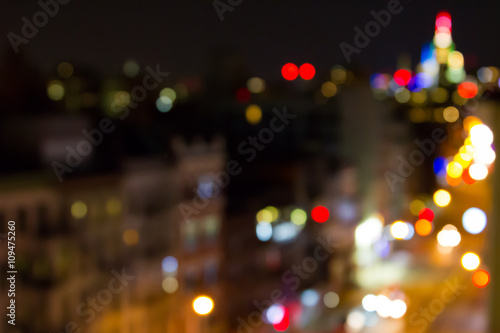 New York City Blurred Lights Background