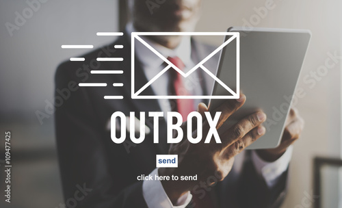 Outbox Inbox Email Connection Global Communications Concept