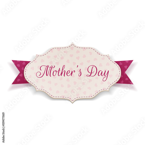 Mothers Day festive paper Label