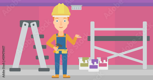 Cheerful repairer engineer.