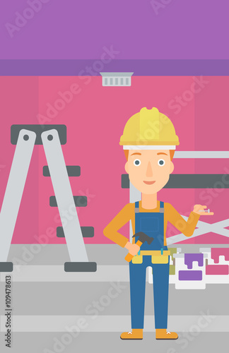 Cheerful repairer engineer.