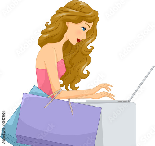 Girl Online Shopping
