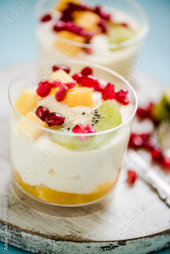 Wallpaper Mural Tropical mousse dessert with pomegranate Torontodigital.ca