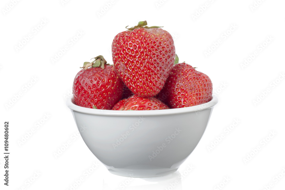 strawberries on white bowl strawberries on white bowl