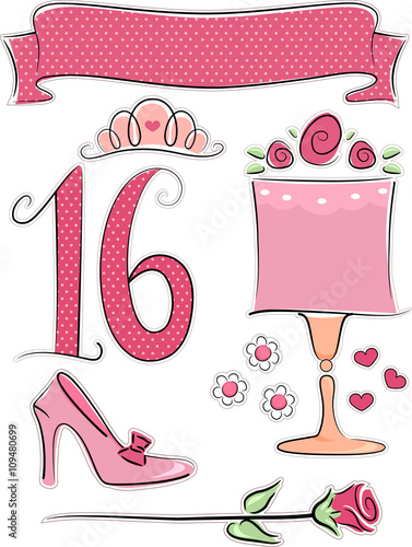 Number Design Pink Polka Do...