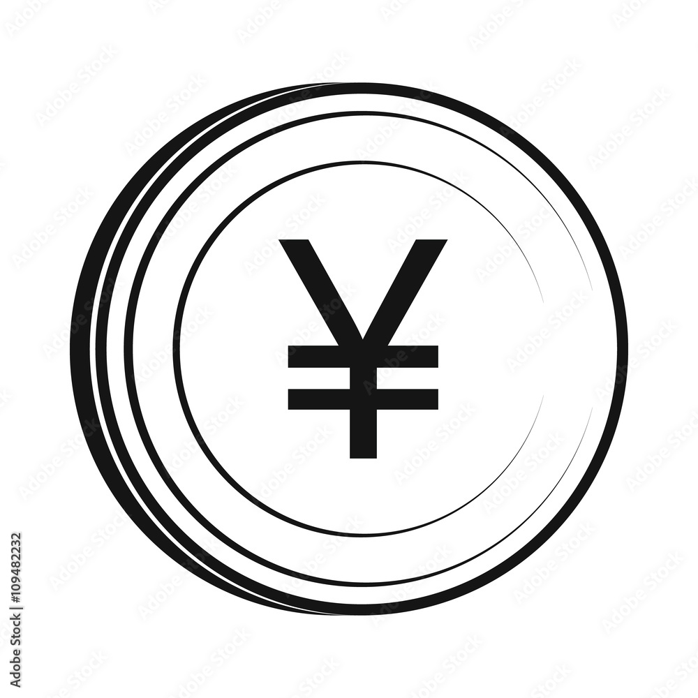 Obraz premium Yen icon, simple style