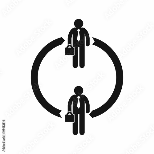 Staff turnover concept icon, simple style
