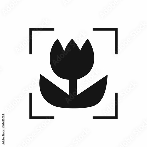 Macro lens mode icon, simple style