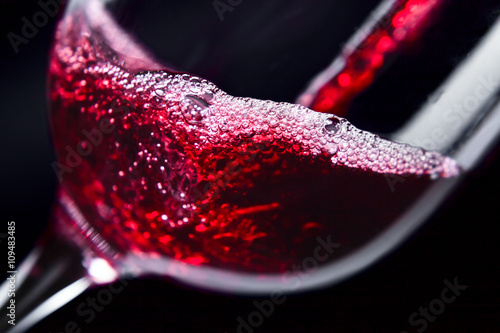  Red wine in wineglass