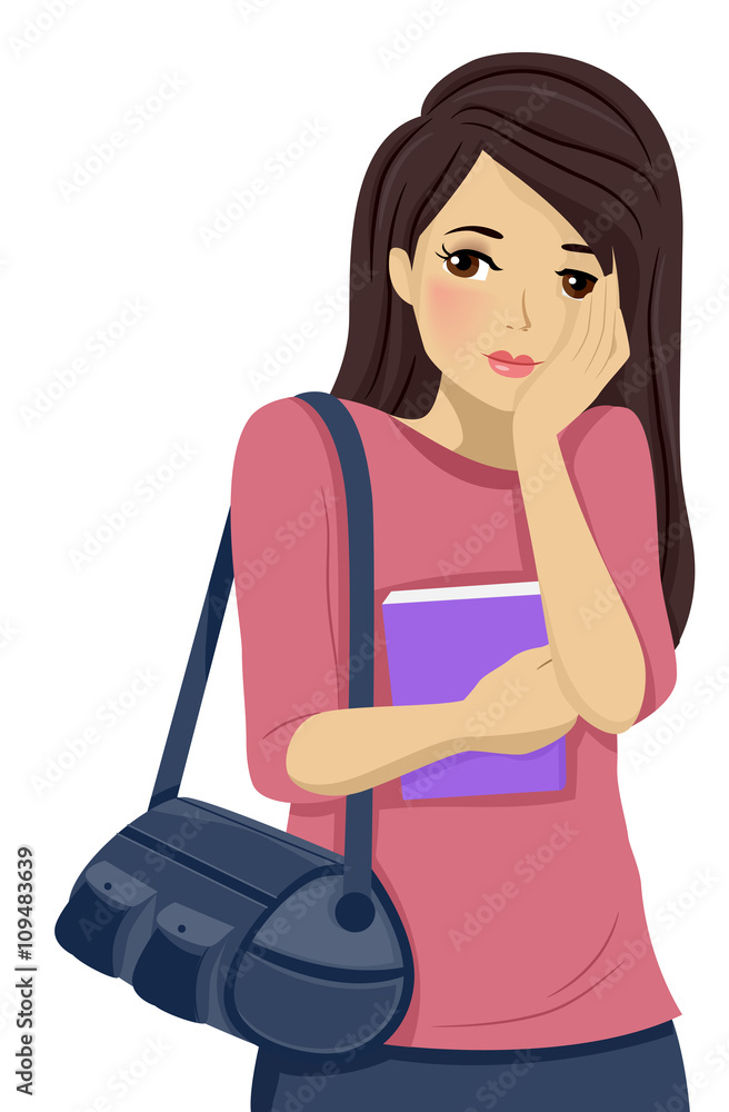 Girl Blushing Clipart