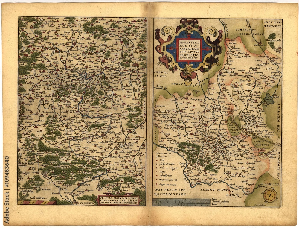 Fototapeta premium vintage map 