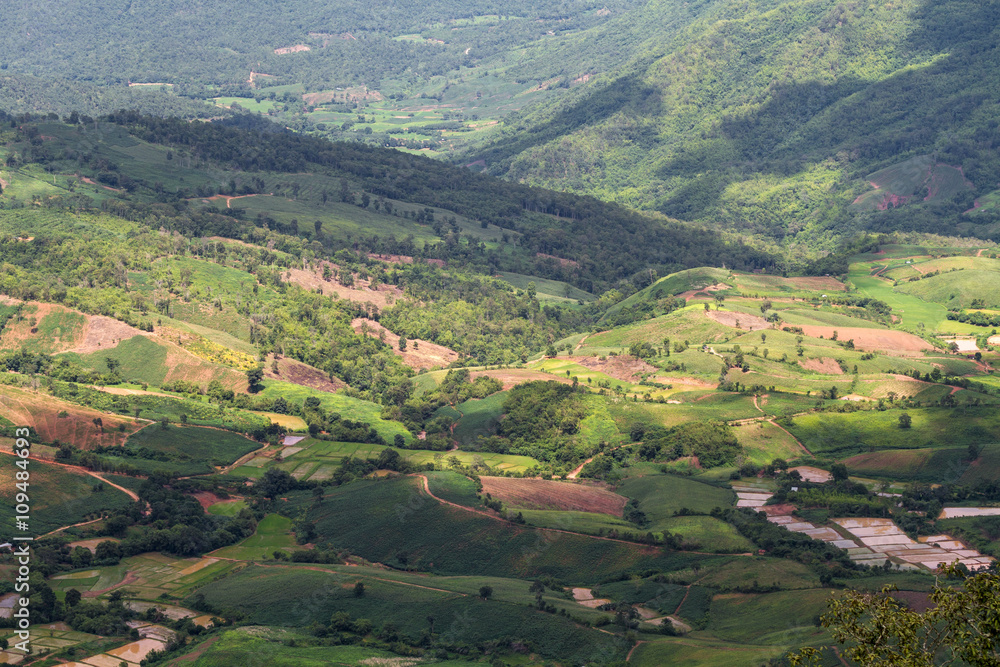 Landscape view on the mountain