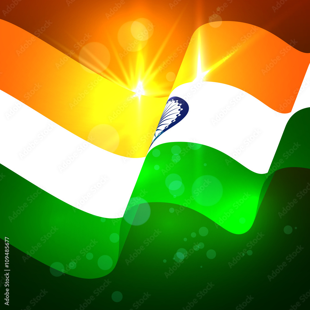 Indian waving Flag. Flag of India. Creative Flag of India Background.  Indian Independence Day concept. Indian Flag for Indian Republic Day. Stock  Vector | Adobe Stock