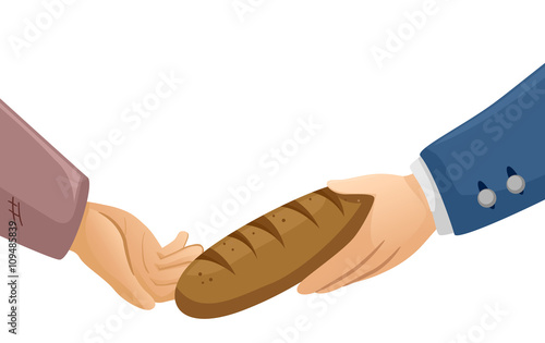 Hands Rich Poor Bread