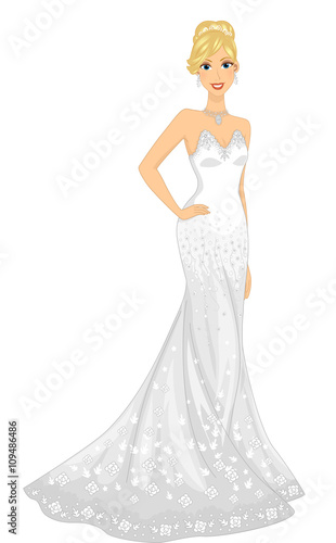 Girl Strapless Bridal Gown
