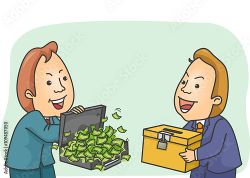 Man Money Exchange Ballot Box