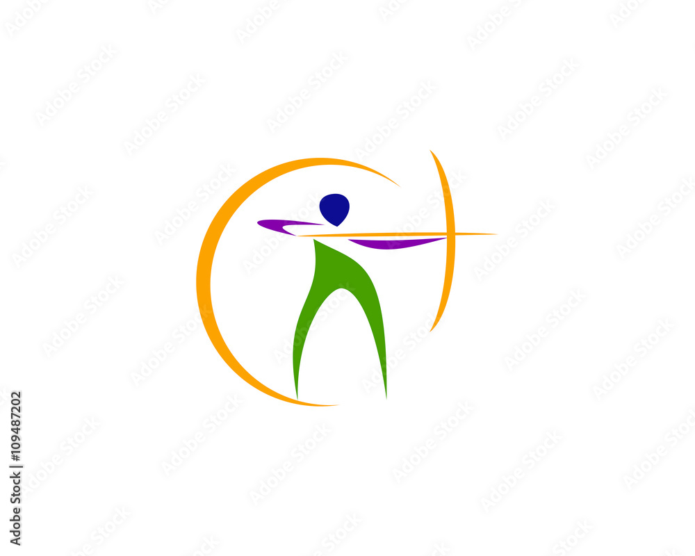 Archery Logo Olympic Style Stock Vector Adobe Stock