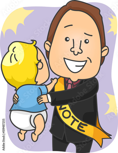 Baby Man Politician Pose