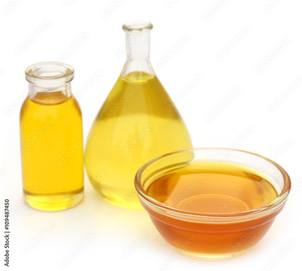 Cooking oil in different containers Cooking oil in different containers