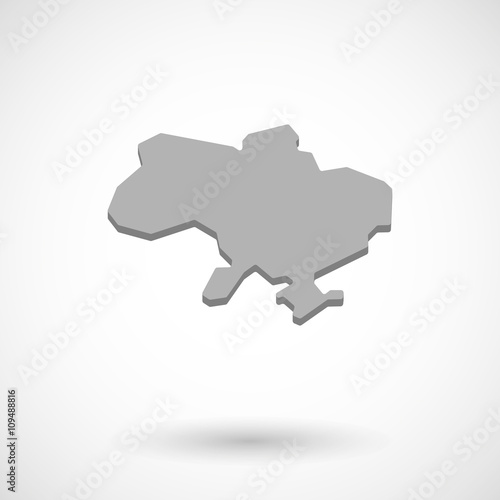 Vector illustration of the map of Ukraine