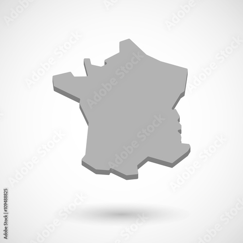 Vector illustration of the map of France