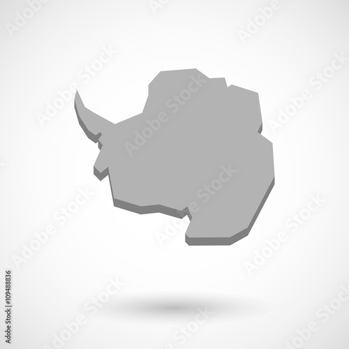 Vector illustration of   the map of  Antarctica