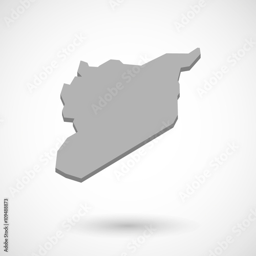 Vector illustration of   the map of Syria