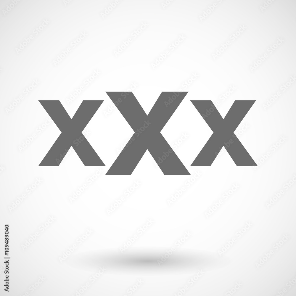 Isolated vector illustration of a XXX letter icon Isolated vector illustration of a XXX letter icon