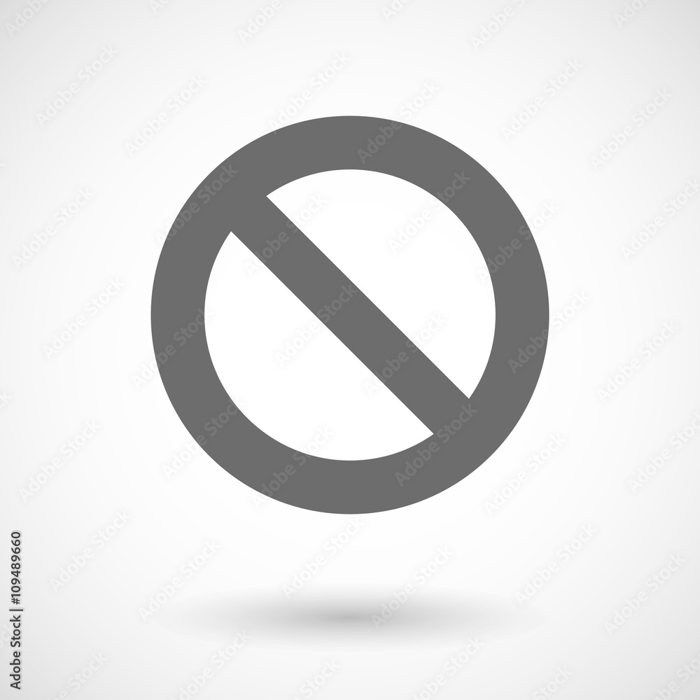 Isolated vector illustration of a forbidden sign Isolated vector illustration of a forbidden sign