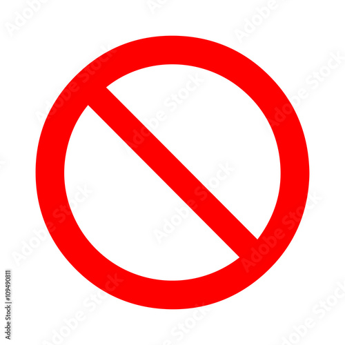Prohibition, forbidden sign. Vector illustration