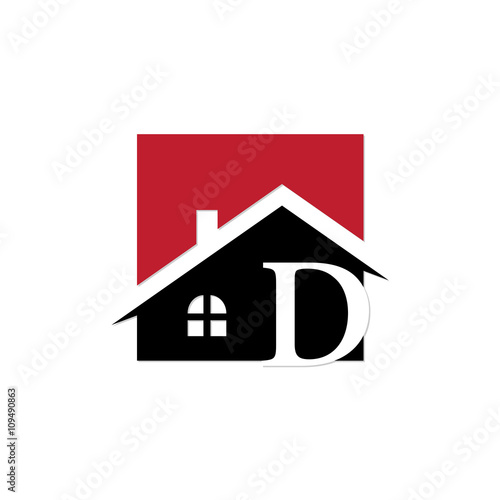 square innitial real estate logo d