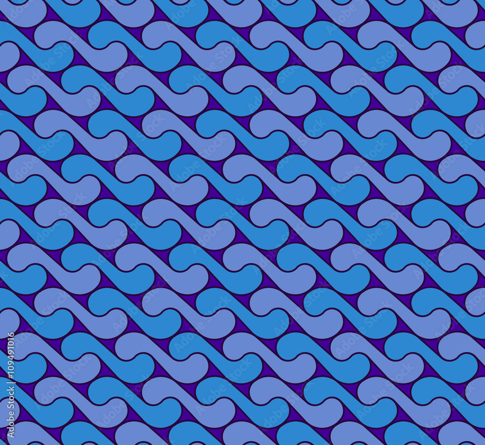 seamless pattern with waves yin yang blue EPS seamless pattern with waves yin yang blue EPS