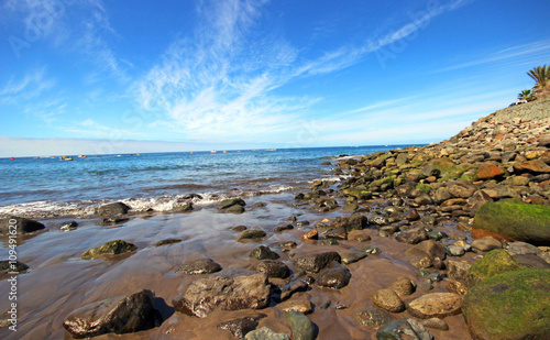 Atlantic beach of Gran Canaria island in Taurito, Spain photo