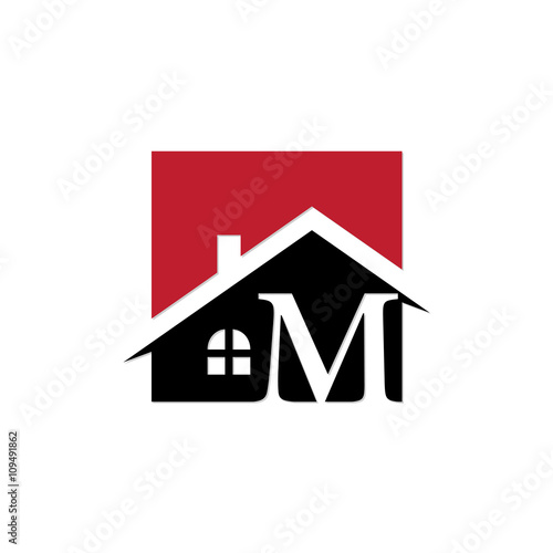 square innitial real estate logo m
