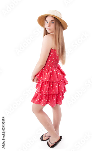 Obraz na płótnie pretty girl in summer dress