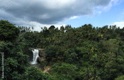 Landscape with waterfall in tropical forest