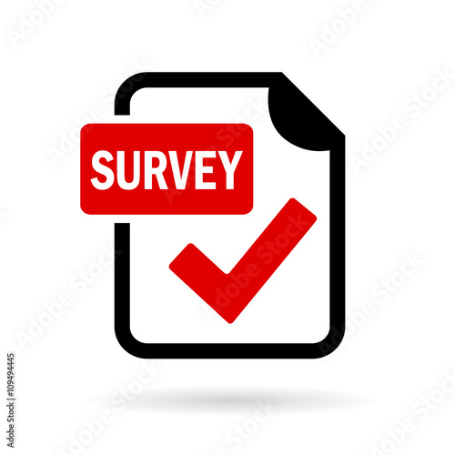 Survey red icon