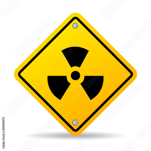 Radioactive danger sign