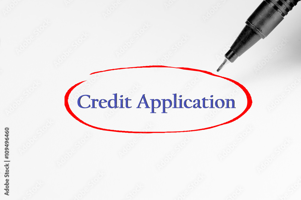 Credit Application on white paper - Business Concept Credit Application on white paper - Business Concept