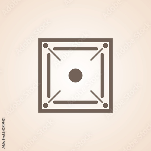 Icon Of Carom Board.