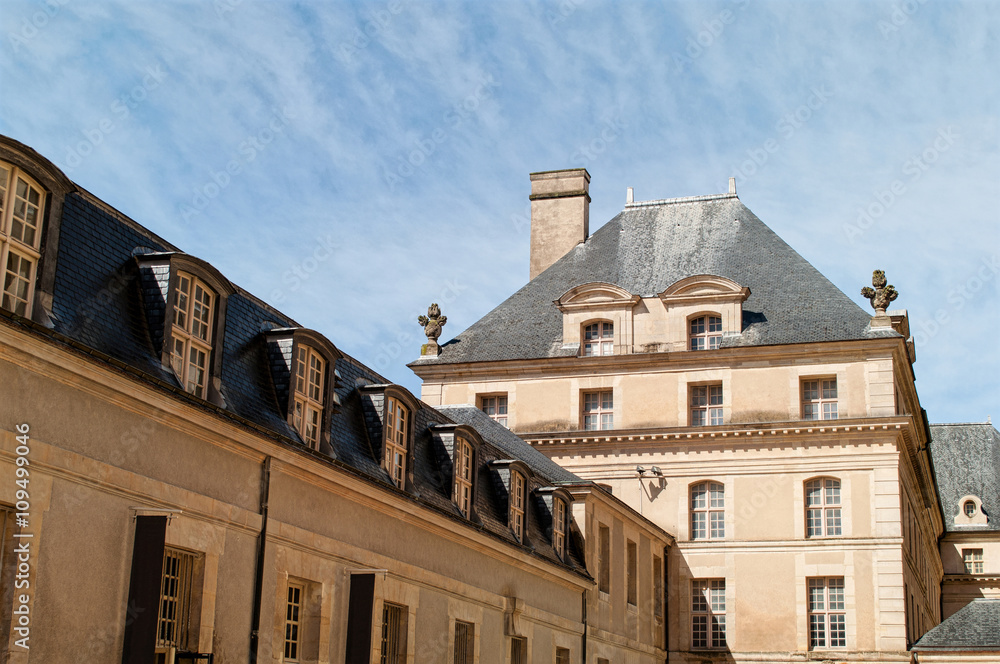 In the inner yard of the National Residence of Invalids in Paris. France