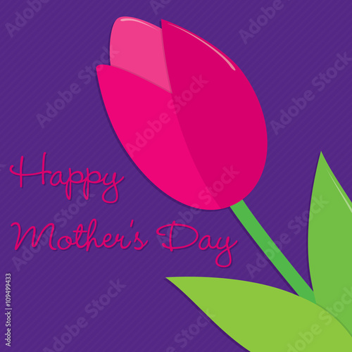 Tulip Mother's Day card in vector format. © lifeofriley