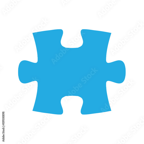 Vector puzzle piece horizontal