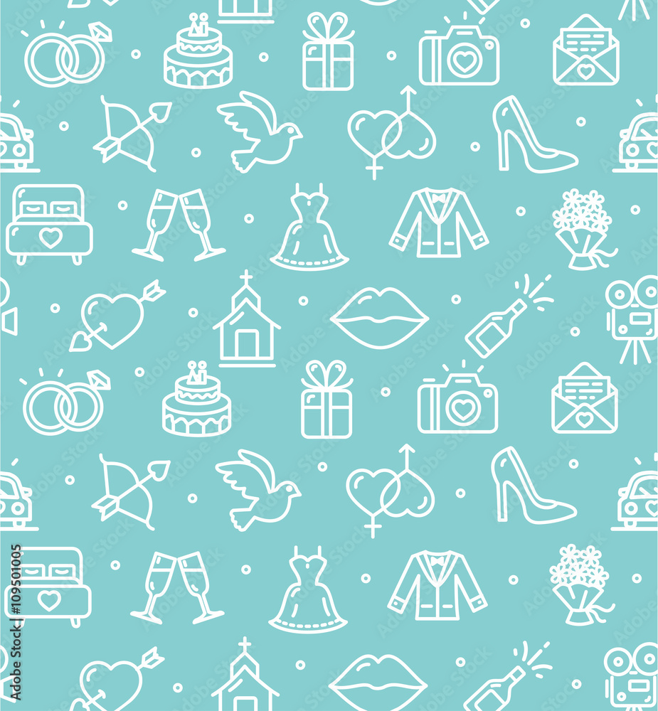 Wedding Background Pattern. Vector Wedding Background Pattern. Vector