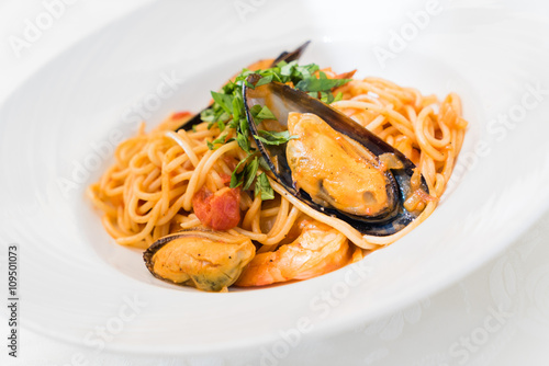 pasta with mussels