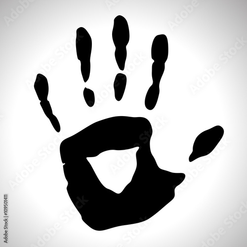 Paint human hand