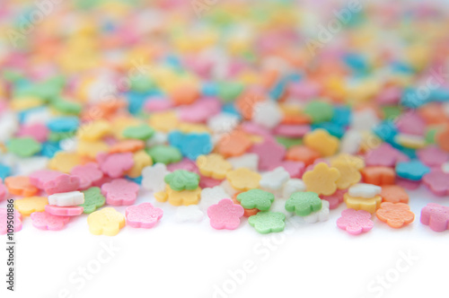 Sugar sprinkle dots, decoration for cake and bakery