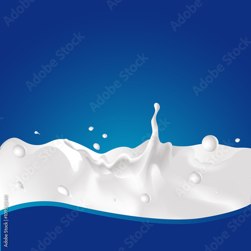 dark blue milk design with blue wave design - vector illustration