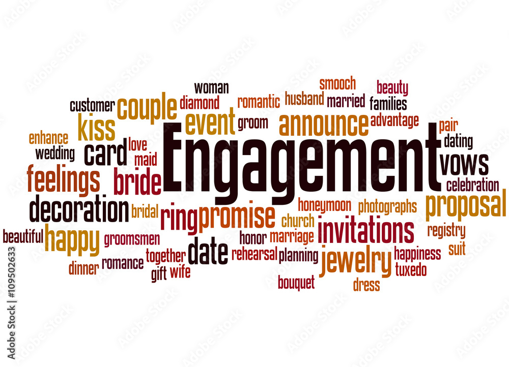 Obraz premium Engagement, word cloud concept 2